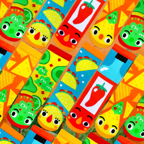 IT'S A FIESTA! Spicy Food Socks Party Pack (12, 24, or 48 Pairs)