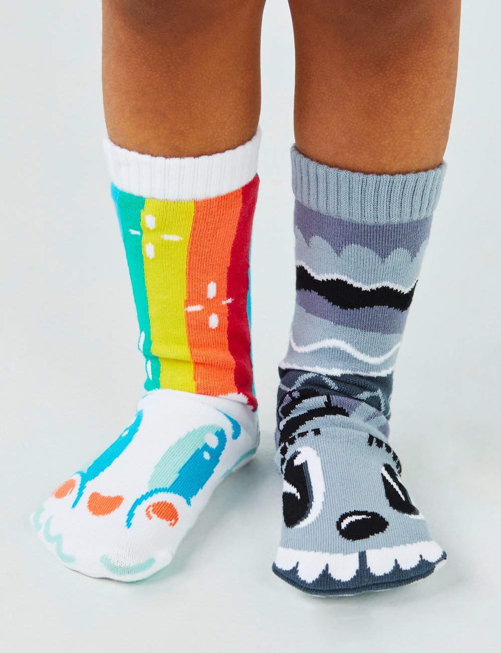 KIDS RAINBOWFACE & MR. GRAY NO SLIP SOCKS