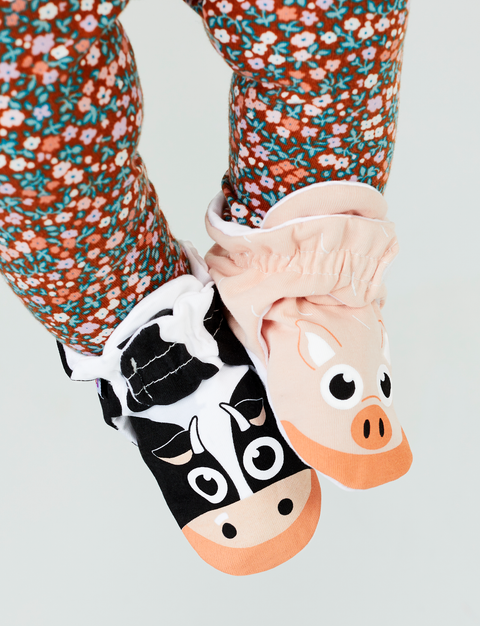 CALF & PIGLET NON-SLIP BABY BOOTIES