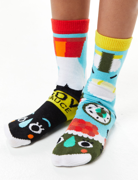 KIDS SUSHI & SOY SAUCE NO SLIP SOCKS