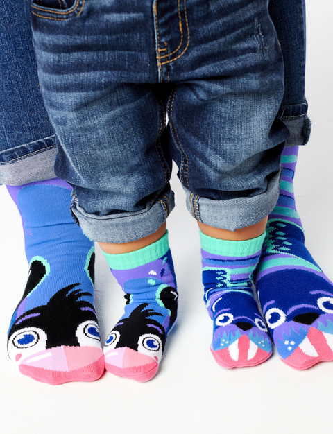 PENGUIN & WALRUS MATCHY MISMATCHY SOCKS SET