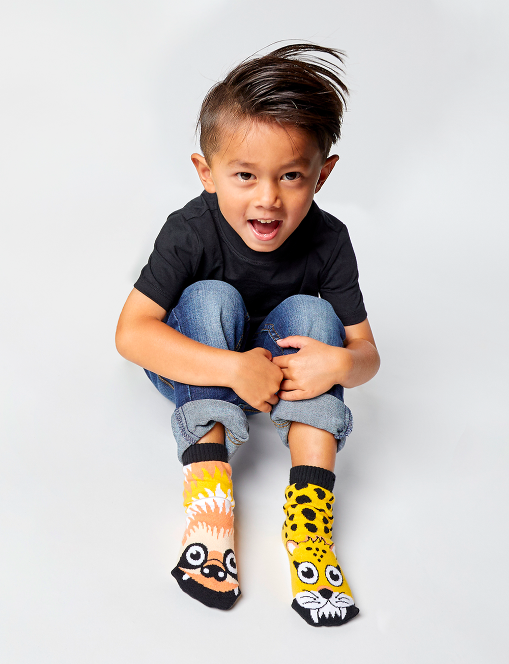 KIDS SLOTH & CHEETAH NO SLIP SOCKS