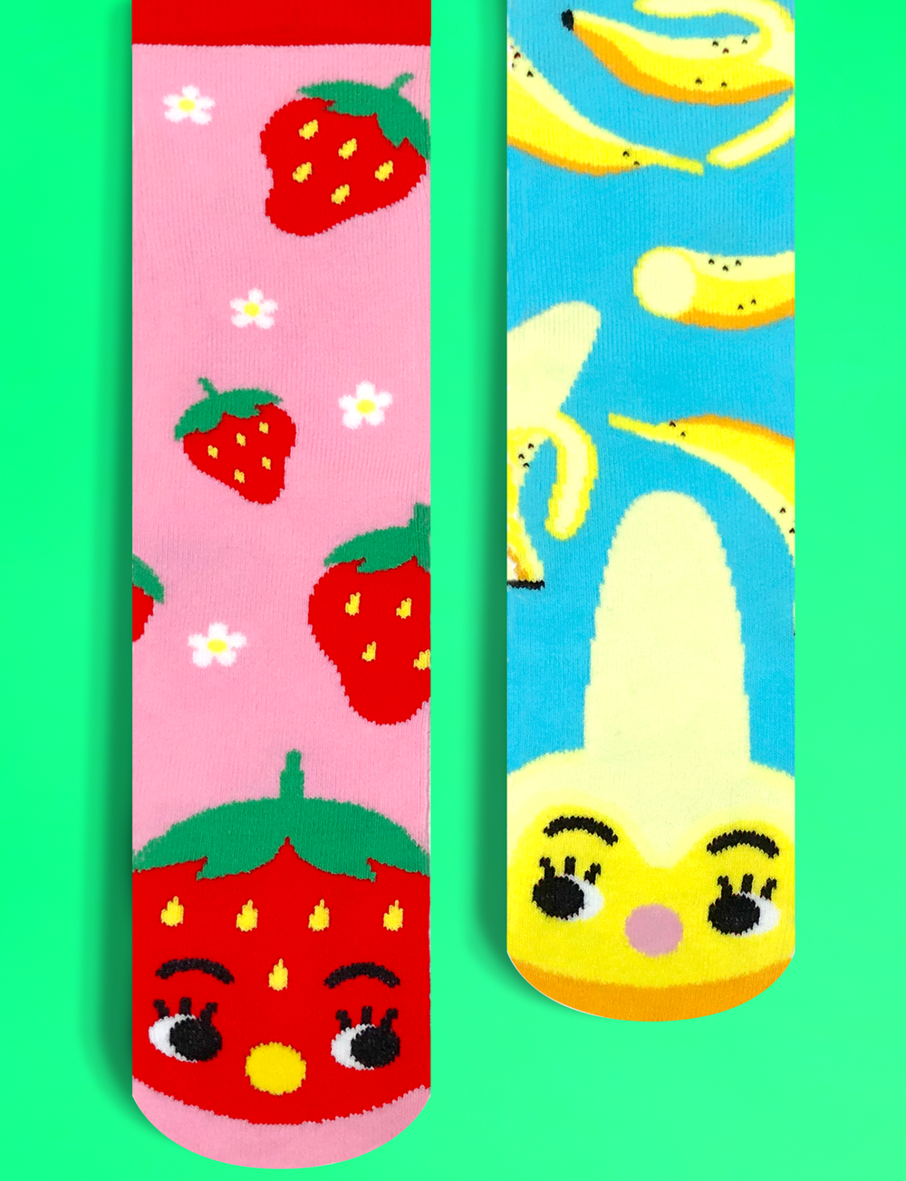 ADULT STRAWBERRY & BANANA SOCKS